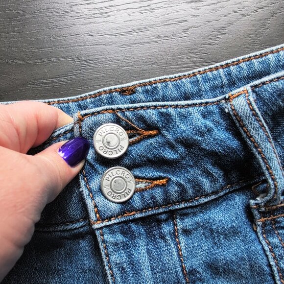 Anthropologie Pilcro The Wanderer Denim Shorts Lightweight Cutoffs Medium Blue - Picture 5 of 14